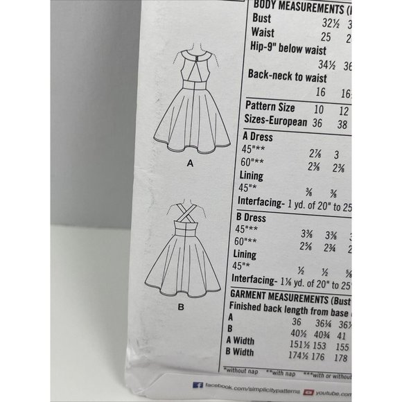 Simplicity Pattern 8051 AA Size 10-18 Sun Dress UNCUT pinup rockabilly marilyn - Picture 7 of 10